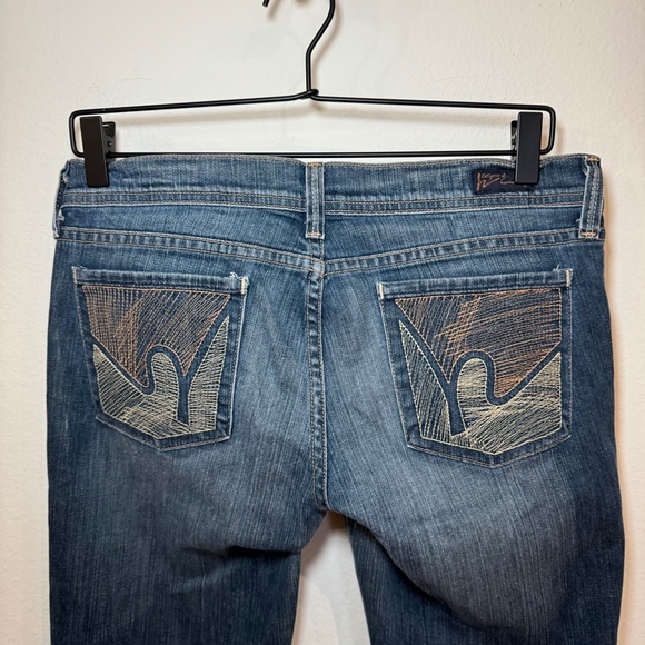 Citizens of Humanity Jeans Women's 29 Blue Paloma Stretch Low Waist Flair Leg - Picture 5 of 11